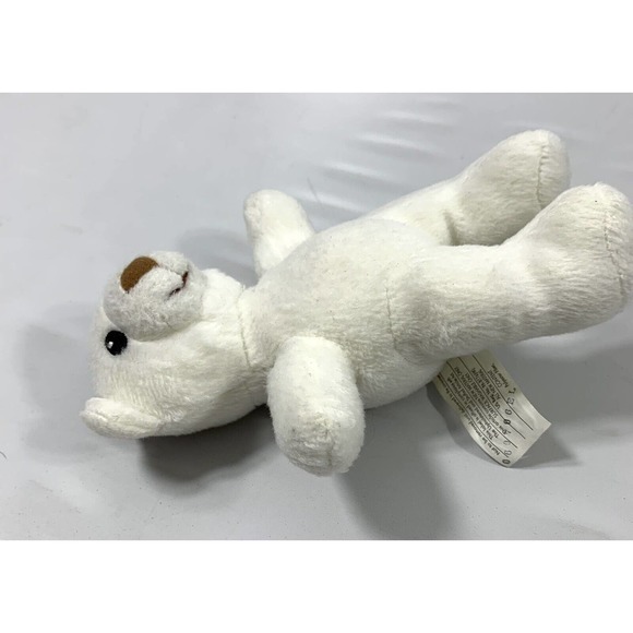 2006 Lil Luvables White Bear Spin Master Toy Teddy Fluffy Factory Hide Pocket - Picture 11 of 12